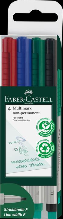 Actual product image Faber-Castell Overhead pen Multimark Non-Permanent (Multicoloured, 0.60 mm, 4 x)