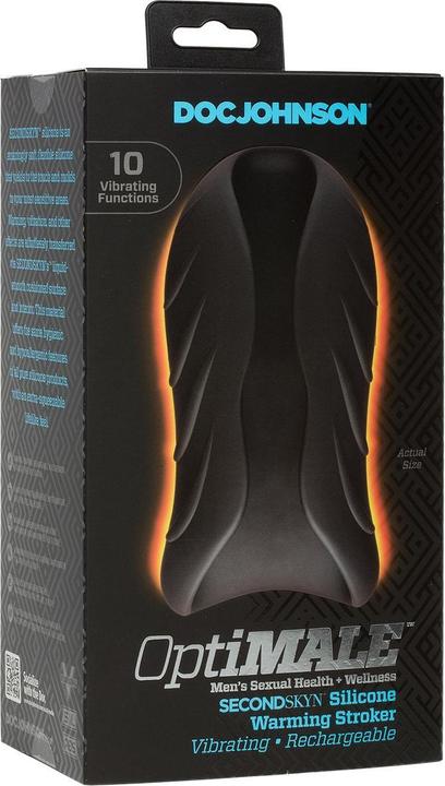 Actual product image Doc Johnson OptiMALE - Silicone Warming Stroker - Vibrating