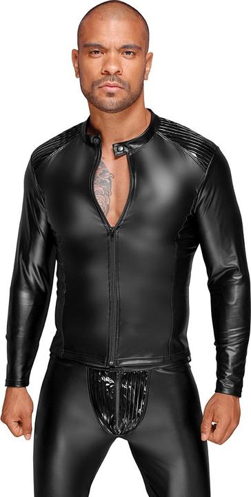 Actual product image Noir Handmade Wetlook trousers with PVC pleats (XXL)