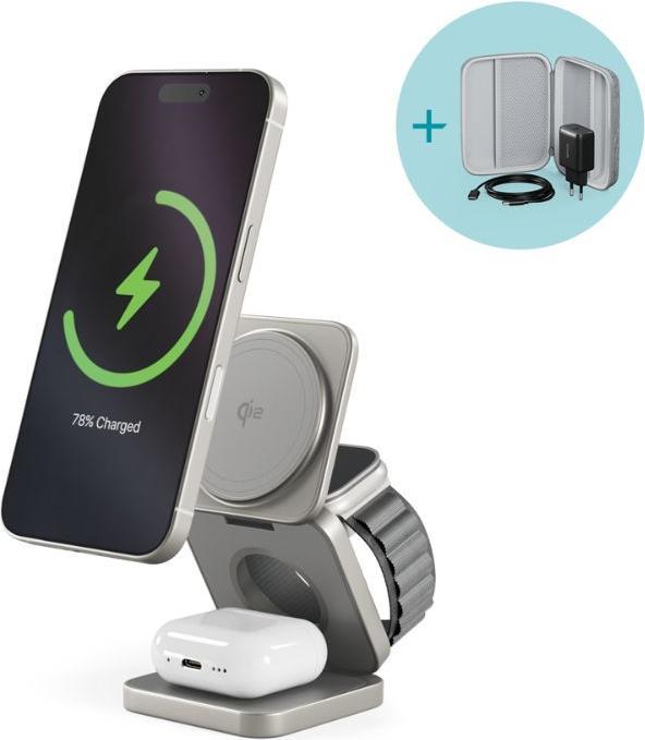 Actual product image Epico UltraBase EF55 Qi2 3in1 Fold Charging Stand (30 W)