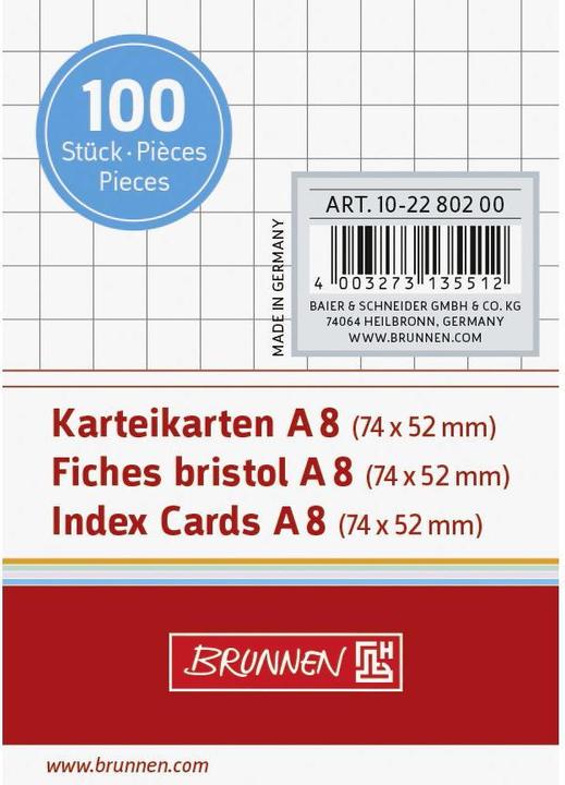 Immagine prodotto Schede di indice (A8, 200 g/m², 100 x)