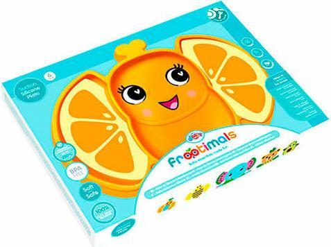 Produktbild Kids Euroswan Frootimals Silikonteller OrangieFly orange rutschfest