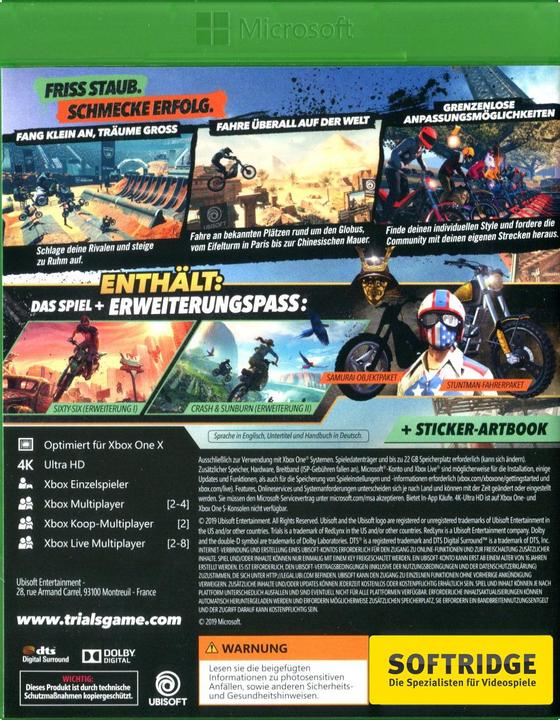 Image du produit Ubisoft Trials Rising Gold Edition (Xbox Series X, Xbox One X, DE)