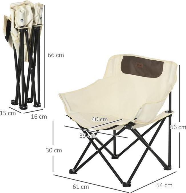 Produktbild Swisshandel24 Campingstuhl faltbarer Gartenstuhl mit Stahlbeine, Tragetasche für Pool Weiss