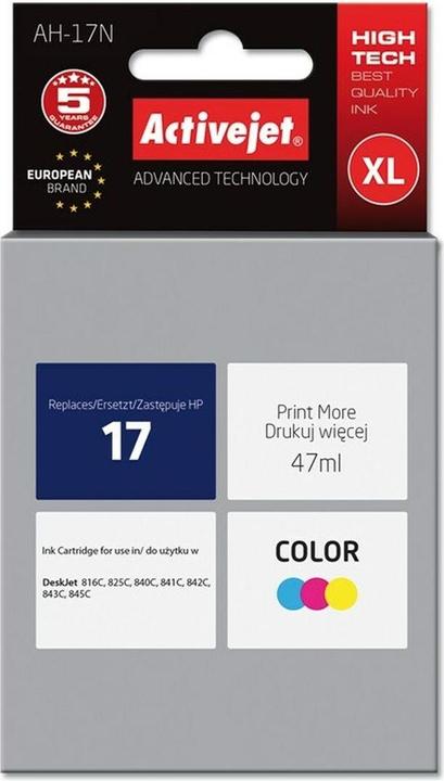Actual product image Activejet AH-17N Print Cartridge (e) Compatible High (XL) Yield (M, C, Y)