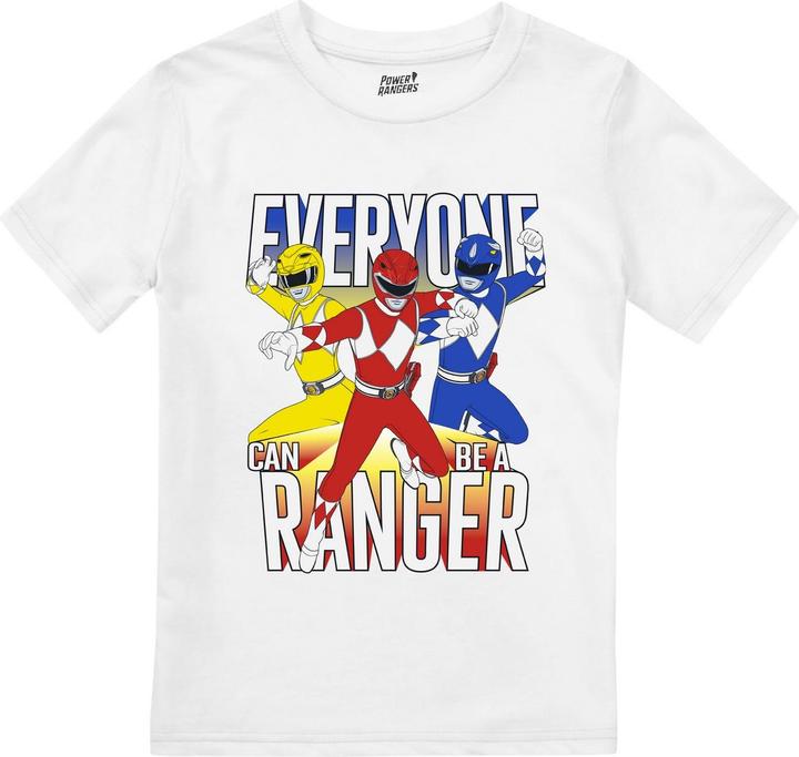 Power Rangers Boys Everyone Can Be A Ranger T-Shirt (128)