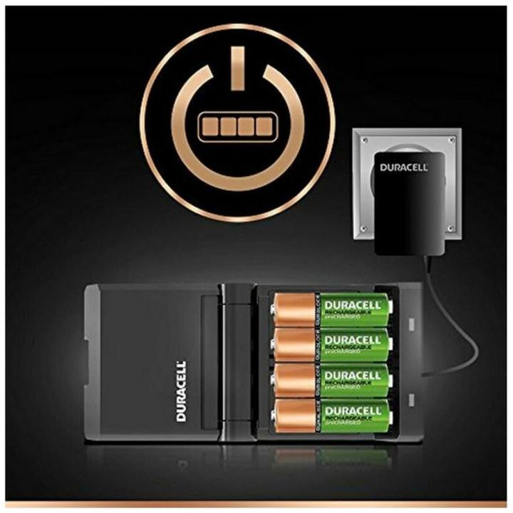 Produktbild Duracell Ladegerät für CEF27 + Batterien, 4-tlg (4 Stk., AA, AAA, 1300 mAh, Akku)
