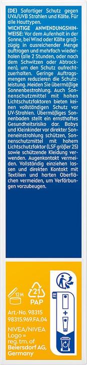 Actual product image NIVEA Sun Alpin sun cream for the face (Sun cream face, SPF 50, 50 ml, 69 g)
