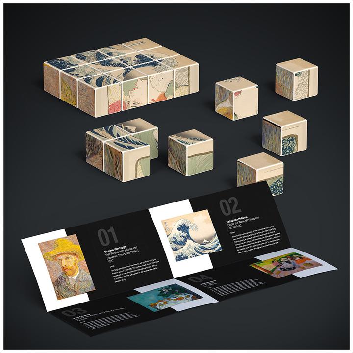 Actual product image Geomag Μαγνητικό Παιχνίδι Κατασκευών Cube Art Msterpieces Selection 12τμχ* PF.331.003.00