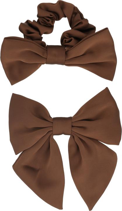 Produktbild Trisa Fashion Maschen Set Scrunchie & Clip braun 2 Stk. (Haargummi)