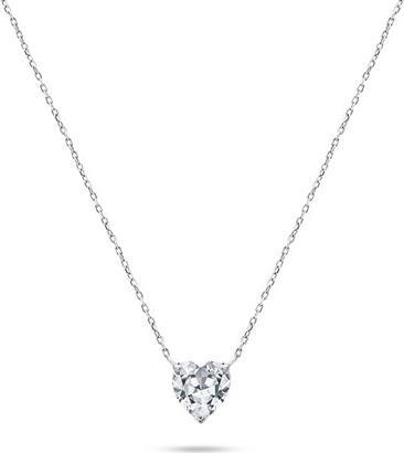 Brilio Silver - Sparkling Silver Heart Necklace NCL53W