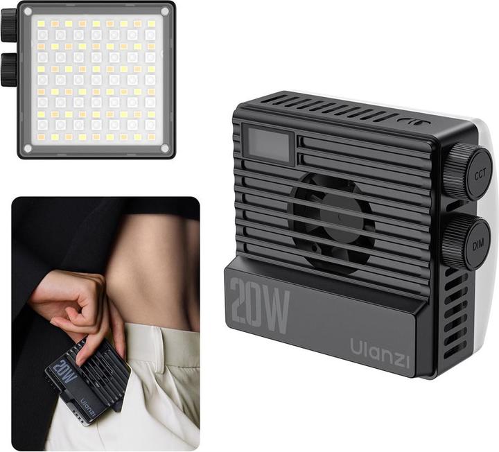 Actual product image Ulanzi LE20 20W RGB Pocket Light Black