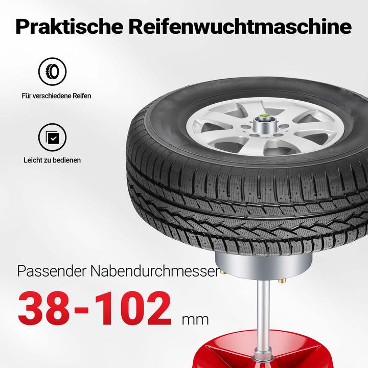 Produktbild Wiltec Mobile Reifenwuchtmaschine Auswuchtmaschine Reifenwuchtgerät Auto Reifen