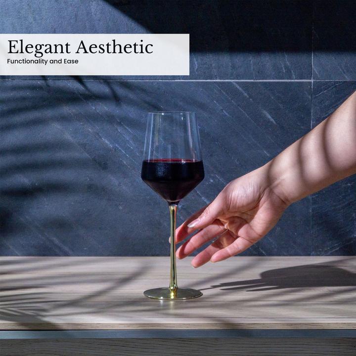 Produktbild Intirilife Wein Glas Set für Rotwein Weisswein (38 cl, 6 Gläser, Weissweingläser, Rotweingläser, Weingläser Set)