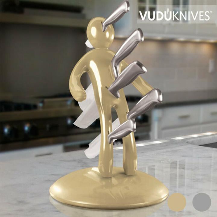 Produktbild InnovaGoods Vudú Knives Supreme Messerblock und Messerset (5 Teile)