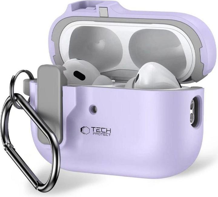 Tech-Protect SLIM HOOK Apple AIRPODS PRO 1 / 2 LAVENDER (Headphone bag)