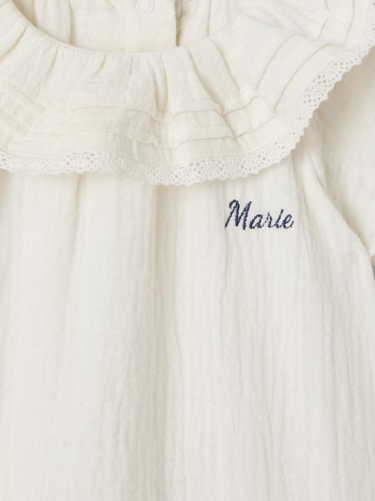 Actual product image Vertbaudet Baby Body aus Musselin mit Volantkragen (80)