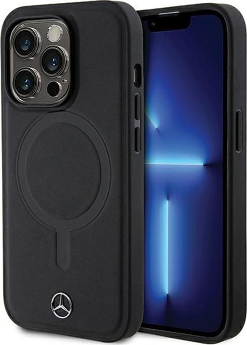 Actual product image Mercedes MEHMP14L23RCMK iPhone 14 Pro 6.1" czarny/black hardcase Smooth Leather MagSafe (Apple iPhone 14 Pro)