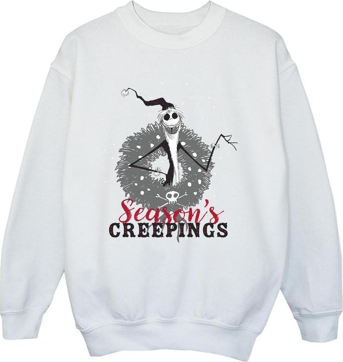 Disney The Nightmare Before Christmas Seasons Creepings Wreath Sweatshirt Jungen