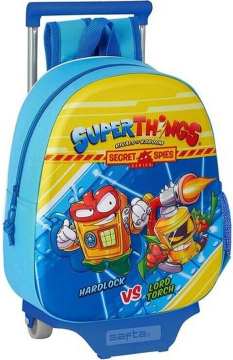 Superthings Schulrucksack 3D mit Rädern Hellblau (10 l)