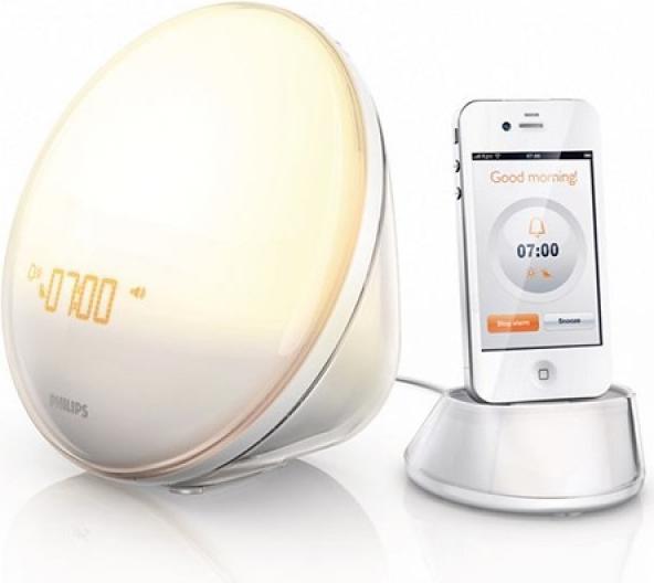 Philips Wake-up Light HF3550 mit iPhone Docking Station