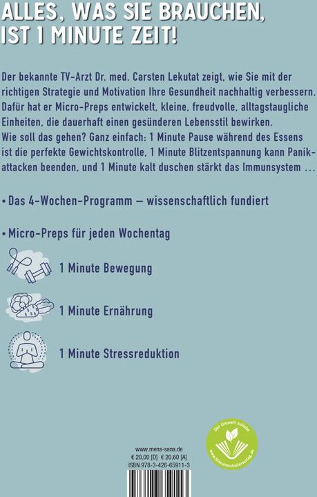 Produktbild Die 1-Minuten-Strategie (Deutsch, Carsten Lekutat, 2022)
