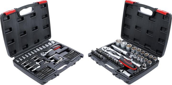Actual product image BGS Socket Set 6.3 mm (1/4") / 12.5 mm (1/2") Drive Inch Sizes 174 pcs. (1/4")