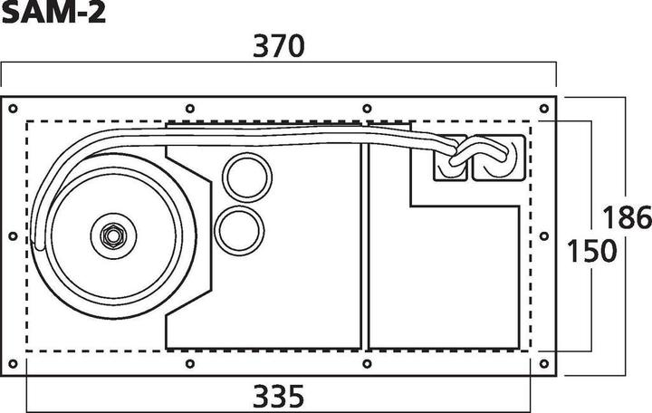 Immagine prodotto Monacor Modulo attivo subwoofer (Amplificatore a tubi)