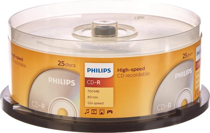 Image du produit Philips 1x25 CD-R 80Min 700MB 52x SP (52 x)