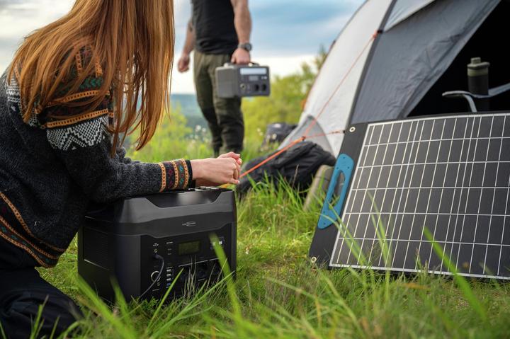 Produktbild Ansmann Powerstation Set, PS2200AC + Erweiterungsakku PSE2200 + Solarpanel 100 W