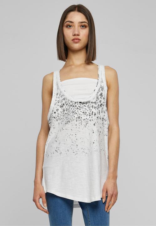 Actual product image Urban Classics Ladies Long Leo Print Loose Tank (XS)