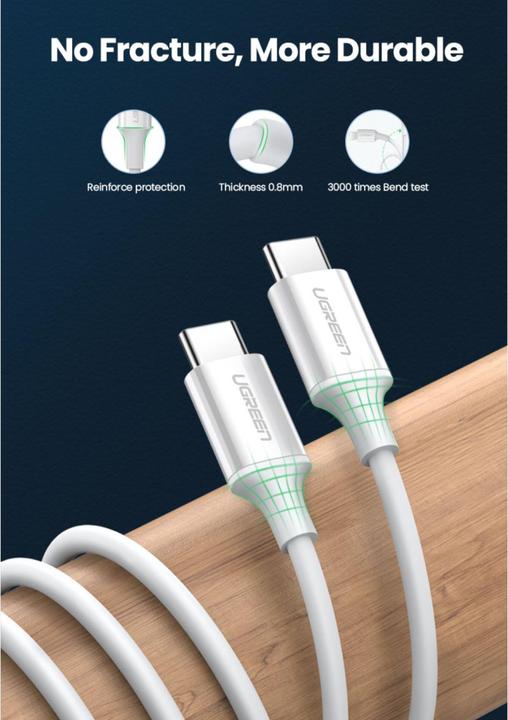 Produktbild Ugreen USB-C Power Delivery QC 3.0 20V 3A 60W (1 m, USB 2.0, 60 W)