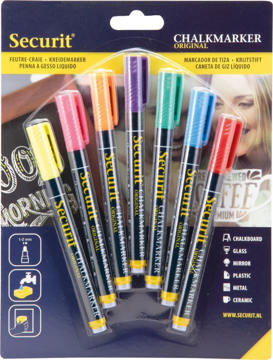 Securit Chalk Marker (Multicolore, 2 mm, 7 x)