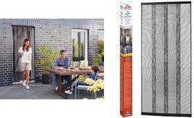 Image du produit tesa Moustiquaire de porte à lamelles en aluminium pour les portes de balcon et de terrasse (95 x 220 cm)