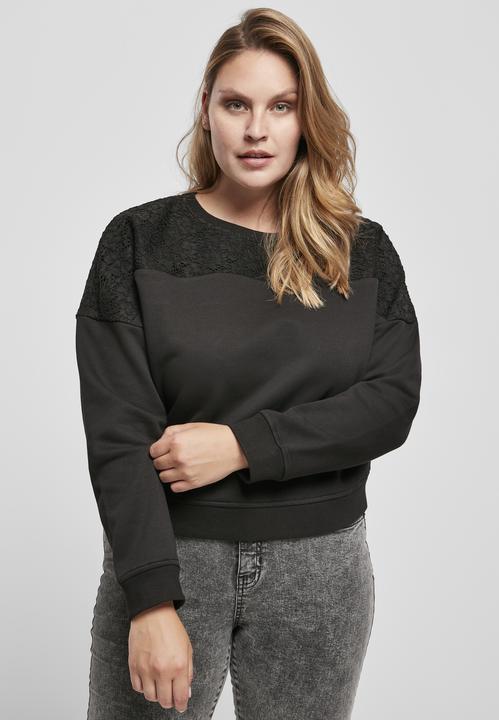 Produktbild Urban Classics Ladies Short Oversized Lace Inset Crew (5XL)