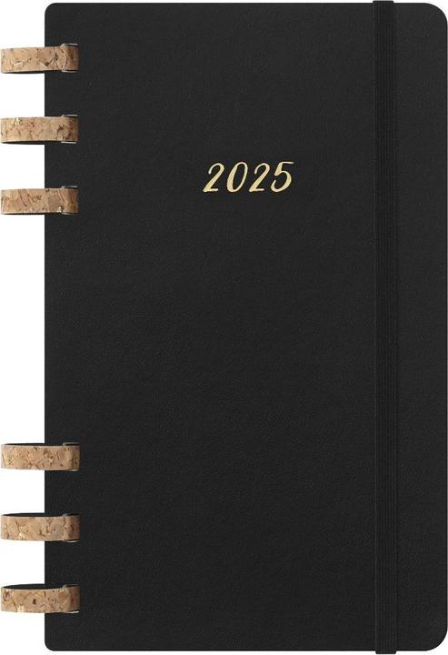 Moleskine 12-maandenplanner met spiraalbinding, L/A5, zachte kaft, zwart (A5, Engels)
