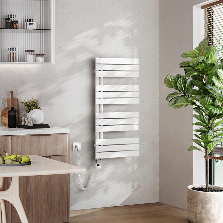 Produktbild Emke Elektrischer Handtuchwärmer mit Heizstab und Timer, Anthrazit 1041x500mm 600W (600 W)
