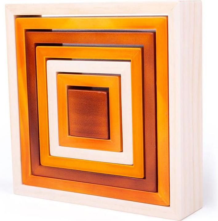 Produktbild Bigjigs Quadratisches Stapelspielzeug aus Holz