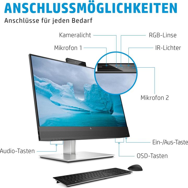 Actual product image HP E24mv G4 (1920 x 1080 pixels, 23.80")