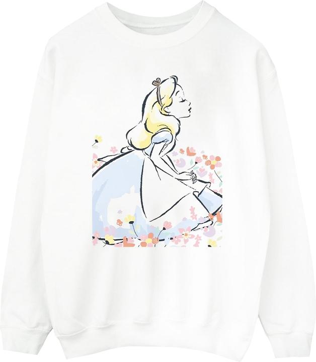 Disney Alice In Wonderland Sketch Flowers Sweatshirt