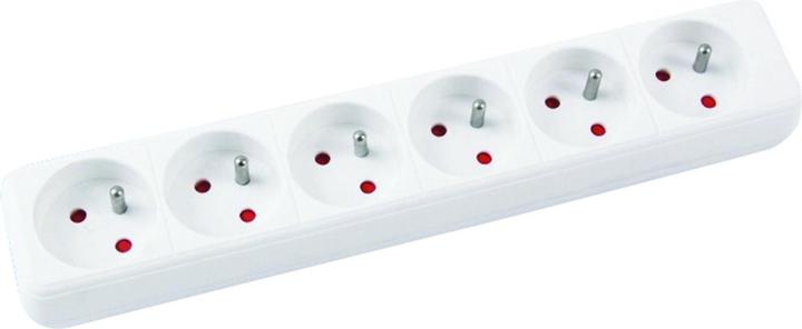 Produktbild Office Products 6 Steckdosen, 5 m geerdet, weiss (6 x, 5 m)