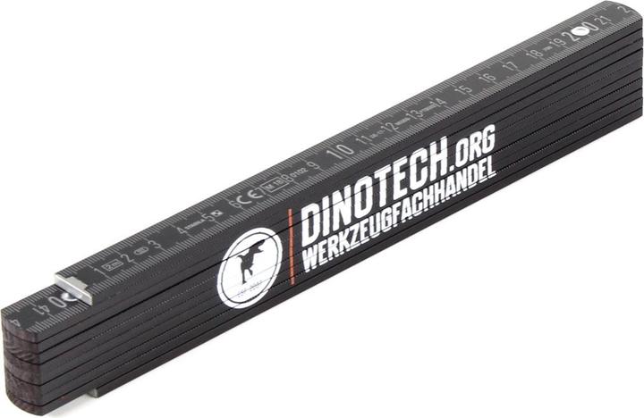 Produktbild Dinotech Gliedermassstab Zollstock Meterstab schwarz 2m Genauigkeitsklasse III