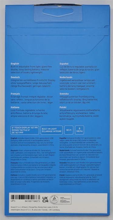 Immagine prodotto Amazon Kindle (6", 4 GB, Nero)