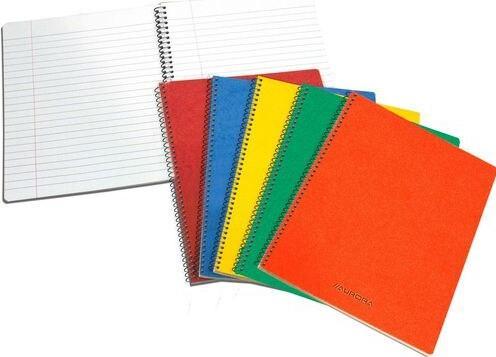 Produktbild Aurora Notizbuch Spiralbindung DIN A4 Liniert Pappe Farbig sortiert (A4, Liniert)