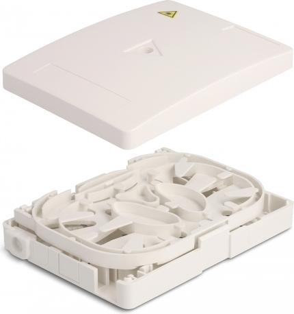 Produktbild Delock LWL Anschlussdose zur Wandmontage für 2 x SC Simplex oder LC Duplex weiss (Spleissbox)