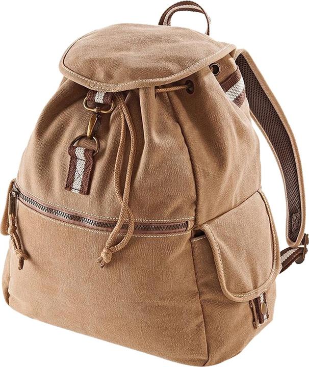 Quadral Vintage Segeltuch Rucksack 18 Liter (2 StückPackung) (18 l)