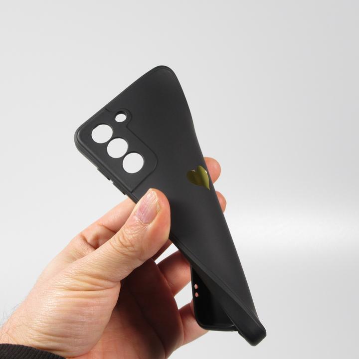 Actual product image PhoneLook Coque Silicone Mat Coeur doré (Samsung Galaxy S21 5G)