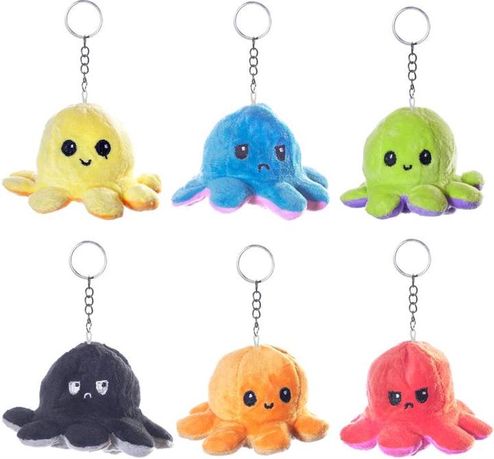 Triton Wende Oktopus Plüsch Schlüsselanhänger 10 cm assortiert 1 Stück