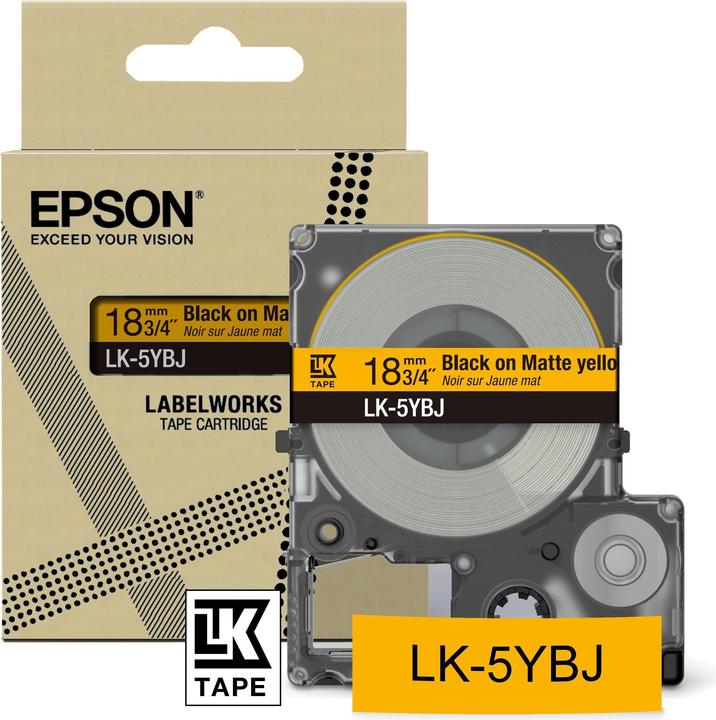 Epson Matte Yellow/Black 18mm LK-5YBJ (1.80 cm, Gelb)