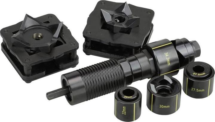 Actual product image Toolcraft TO-9610284 Stanzeinsätze Stanzformen: Ø22-34,3mm (Rundes Loch), Quadr
